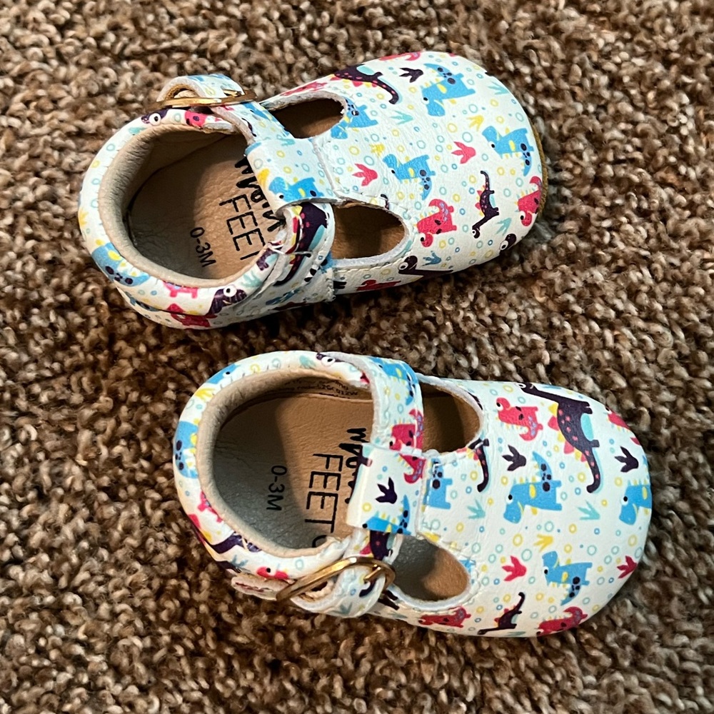 Monkey Feet Unisex Dinosaur Baby Shoes, 0-3M